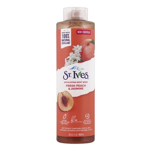 St Ives Exfoliating Fresh Peach and Jasmine Body Wash - 650ml