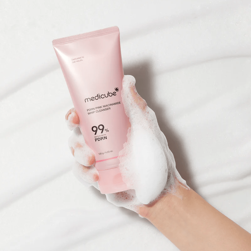 Medicube PDRN Pink Niacinamide Whip Cleanser-120g - Image 4