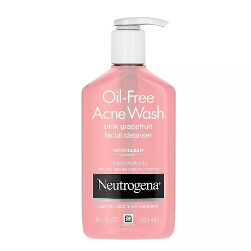Neutrogena Oil-Free Acne Wash Pink Grapefruit Facial Cleanser -9.1oz