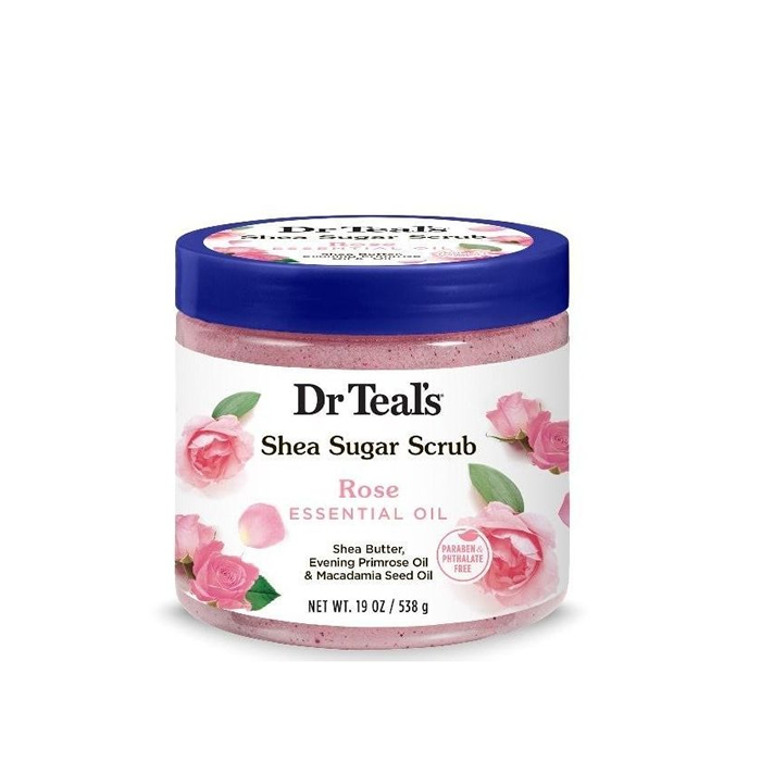 Dr Teal's Rose Oil Shea Sugar Body Scrub - 538g