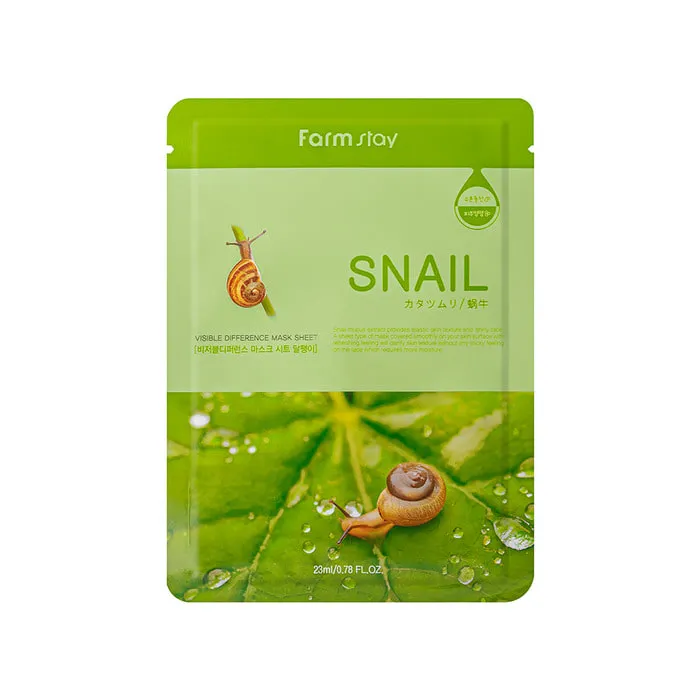 Farmstay Visible Difference Mask Sheet Snail- 23ml