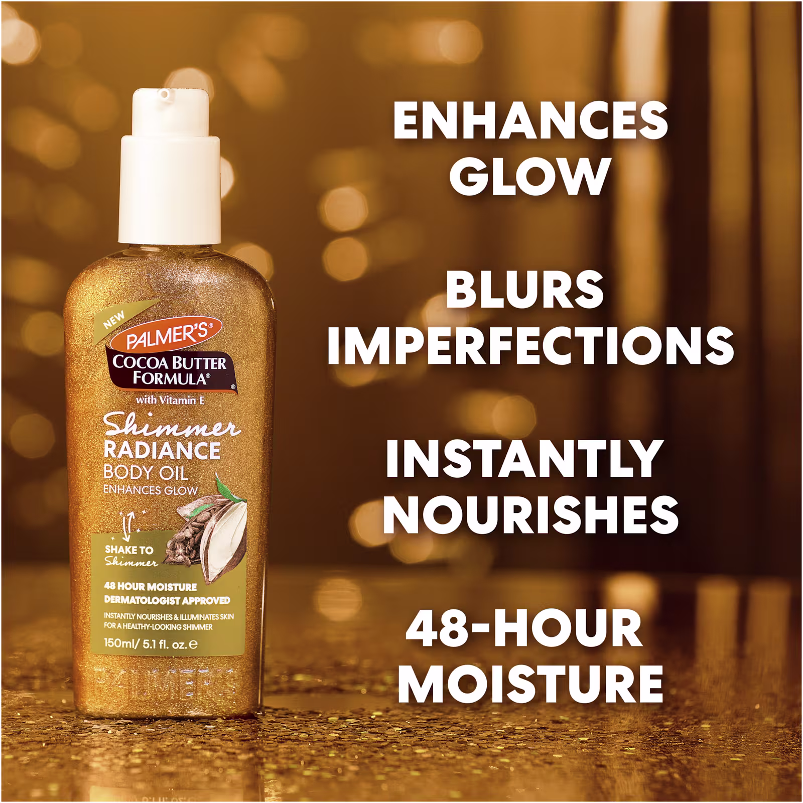 Palmers Shimmer Radiance Body Oil 5.1 oz 150ml - Image 3