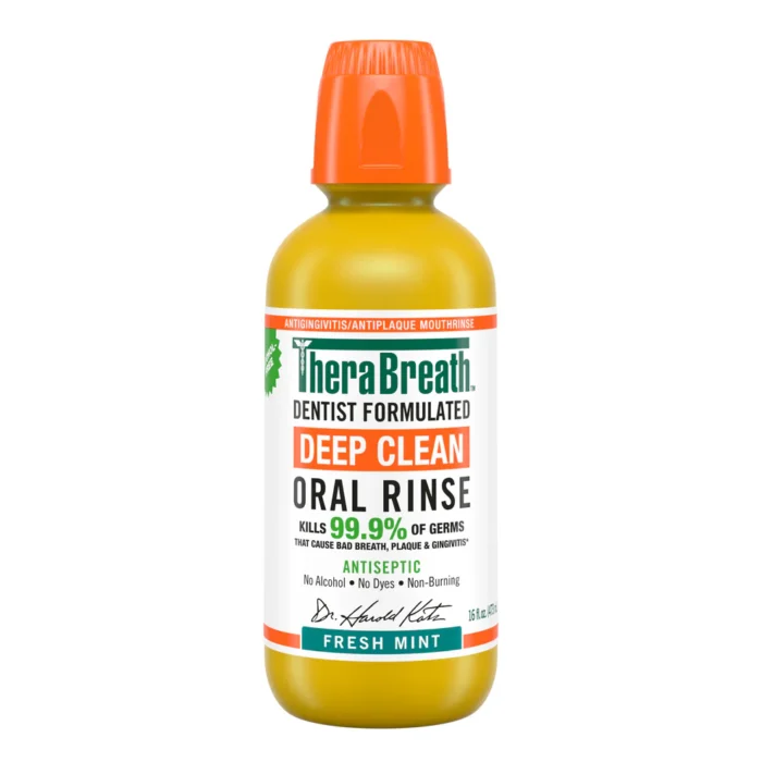 TheraBreath Dentist Formulated Deep Clean (Fresh Mint) Oral Rinse 473ml