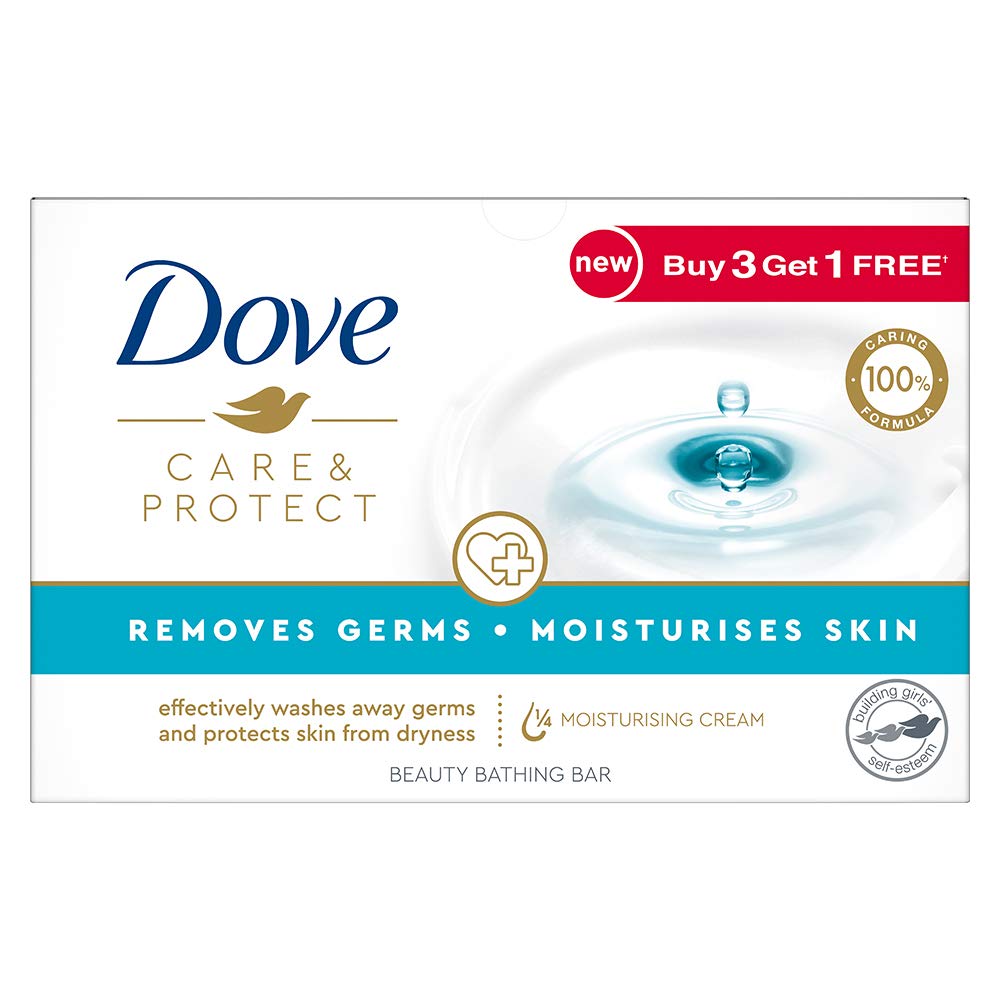 Dove Beauty Bar Soap For Clean, Moisturized Skin, Antibacterial Care,  106g (USA)