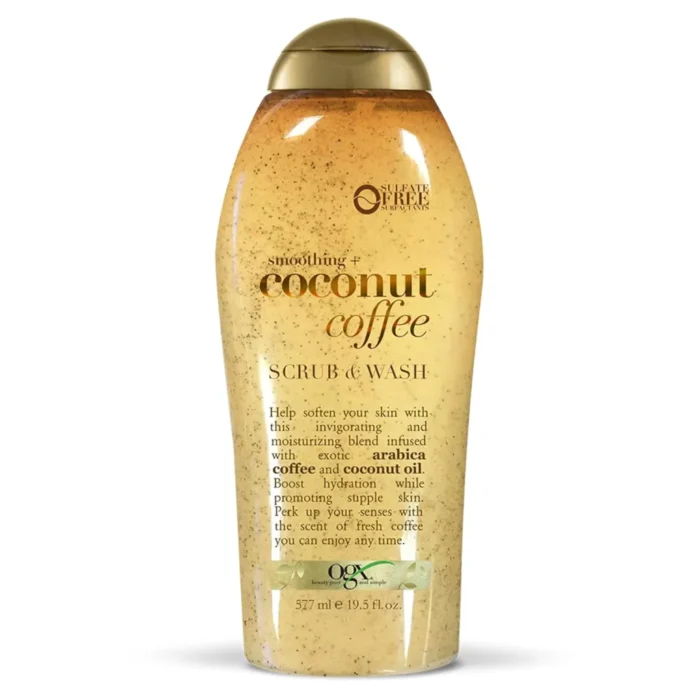 OGX Smoothing + Coconut Coffee Scrub And Wash - 577ml